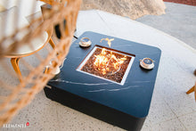 Elementi Plus OFP101BB Copenhagen Porcelain Top Outdoor Fire Table