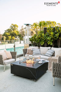 Sofia Marble Porcelain Outdoor Fire Table