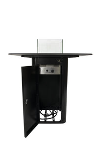 Elementi Plus OFP221BB Koln Marble Porcelain Bar Table