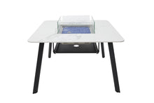 Elementi Plus OFP302BW Helsinki Marble Porcelain Dining Table