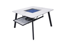 Elementi Plus OFP302BW Helsinki Marble Porcelain Dining Table