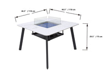 Elementi Plus OFP302BW Helsinki Marble Porcelain Dining Table