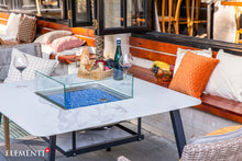Elementi Plus OFP302BW Helsinki Marble Porcelain Dining Table