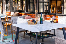 Elementi Plus OFP302BW Helsinki Marble Porcelain Dining Table