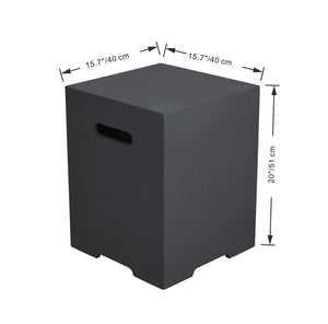 Elementi Plus OFG419DG Bergamo Concrete Outdoor Fire Table