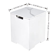 Elementi Plus OFP301BW Oslo Marble Porcelain Dining Table