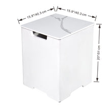 Elementi Plus OFP121BW Carrara Marble Porcelain Outdoor Fire Table