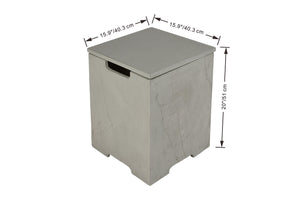Elementi Plus ONB403 Concrete Square Tank Cover with Removable Top