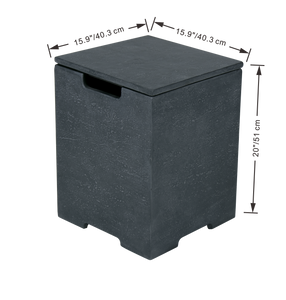 Elementi Plus OFG413DG Bergen Concrete Outdoor Fire Table