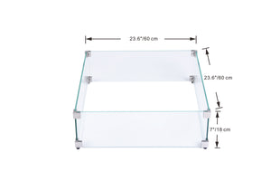 Elementi Plus OFG413DG Bergen Concrete Outdoor Fire Table