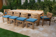 11 pc Pacific Teak Dining Set with 42" x 120" Rectangular Dining Table