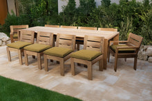 11 pc Pacific Teak Dining Set with 42" x 120" Rectangular Dining Table