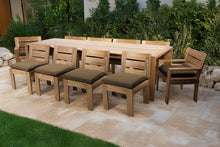 11 pc Pacific Teak Dining Set with 42" x 120" Rectangular Dining Table