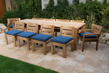 11 pc Pacific Teak Dining Set with 42" x 120" Rectangular Dining Table