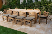 11 pc Pacific Teak Dining Set with 42" x 120" Rectangular Dining Table