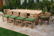 11 pc Pacific Teak Dining Set with 42" x 120" Rectangular Dining Table