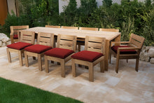 11 pc Pacific Teak Dining Set with 42" x 120" Rectangular Dining Table
