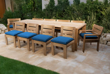 11 pc Pacific Teak Dining Set with 42" x 120" Rectangular Dining Table