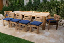 11 pc Pacific Teak Dining Set with 42" x 120" Rectangular Dining Table