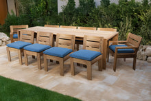11 pc Pacific Teak Dining Set with 42" x 120" Rectangular Dining Table