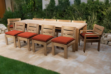 11 pc Pacific Teak Dining Set with 42" x 120" Rectangular Dining Table