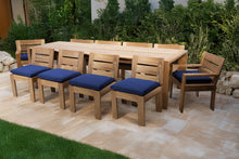 11 pc Pacific Teak Dining Set with 42" x 120" Rectangular Dining Table