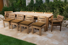 11 pc Pacific Teak Dining Set with 42" x 120" Rectangular Dining Table
