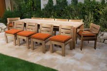 11 pc Pacific Teak Dining Set with 42" x 120" Rectangular Dining Table