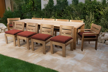 11 pc Pacific Teak Dining Set with 42" x 120" Rectangular Dining Table