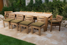 11 pc Pacific Teak Dining Set with 42" x 120" Rectangular Dining Table