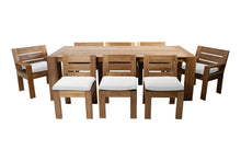 9 pc Pacific Teak Dining Set with 42" x 108" Rectangular Dining Table