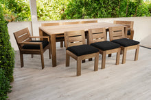 9 pc Pacific Teak Dining Set with 42" x 96" Rectangular Dining Table