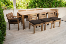 9 pc Pacific Teak Dining Set with 42" x 96" Rectangular Dining Table