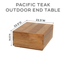 7 pc Pacific Teak Sectional with Square Coffee Table. Sunbrella Cushion.