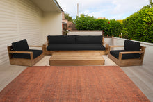 4 pc 108" Pacific Teak Deep Seating Set with 72" Coffee Table. Sunbrella Cushion.