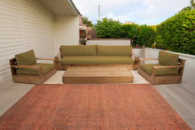 4 pc 108" Pacific Teak Deep Seating Set with 72" Coffee Table. Sunbrella Cushion.