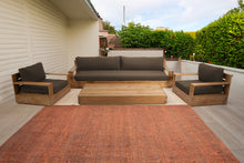 4 pc 108" Pacific Teak Deep Seating Set with 72" Coffee Table. Sunbrella Cushion.
