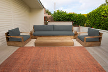 4 pc 108" Pacific Teak Deep Seating Set with 72" Coffee Table. Sunbrella Cushion.