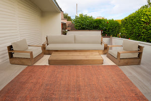 4 pc 108" Pacific Teak Deep Seating Set with 72" Coffee Table. Sunbrella Cushion.