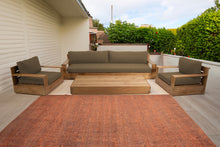 4 pc 108" Pacific Teak Deep Seating Set with 72" Coffee Table. Sunbrella Cushion.