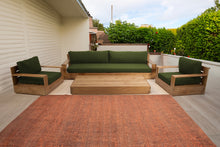 4 pc 108" Pacific Teak Deep Seating Set with 72" Coffee Table. Sunbrella Cushion.