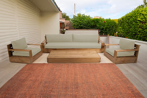 4 pc 108" Pacific Teak Deep Seating Set with 72" Coffee Table. Sunbrella Cushion.