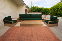 4 pc 108" Pacific Teak Deep Seating Set with 72" Coffee Table. Sunbrella Cushion.
