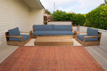 4 pc 108" Pacific Teak Deep Seating Set with 72" Coffee Table. Sunbrella Cushion.