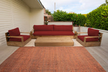 4 pc 108" Pacific Teak Deep Seating Set with 72" Coffee Table. Sunbrella Cushion.