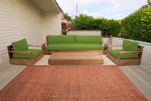 4 pc 108" Pacific Teak Deep Seating Set with 72" Coffee Table. Sunbrella Cushion.
