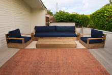 4 pc 108" Pacific Teak Deep Seating Set with 72" Coffee Table. Sunbrella Cushion.