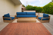 4 pc 108" Pacific Teak Deep Seating Set with 72" Coffee Table. Sunbrella Cushion.