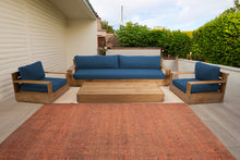 4 pc 108" Pacific Teak Deep Seating Set with 72" Coffee Table. Sunbrella Cushion.
