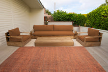 4 pc 108" Pacific Teak Deep Seating Set with 72" Coffee Table. Sunbrella Cushion.